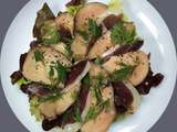 Salade du Gers-le canard en 2 façons-foie gras et magret