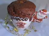 Mug cake choco café coeur caramel mou