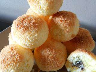 Rochers à la noix de coco, coeur chocolat