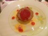 Petits flans à la compote pomme-fraise