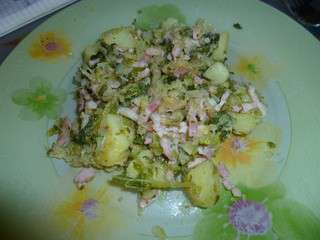 Poelée lardons & chou vert