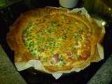 Quiche au jambon & petits pois