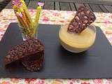 Panna Cotta Carambar, Coulis de Pomme et Tuile Carambar