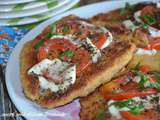 Escalopes milanaises tomate mozzarella au four