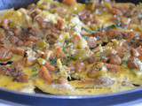 Omelette aux champignons et olives