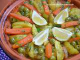 Tajine de pommes de terre carottes et olives