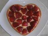 Tarte aux fraises gourmande en coeur