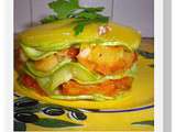 Mille-feuille de courgettes et de tomate