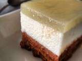 Bavarois poire sur mousse chocolat et craquant de speculoos