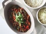 Bœuf au basilic et poivron