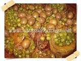 Tajine de boeuf aux artichauts et petits pois