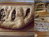 Fougasse moutarde thon olive et fromage