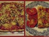 Pizza au jambon et aux  champignons