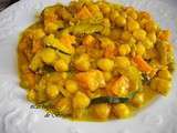 Tajine de curry de légumes aux pois chiches