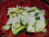 Salade de courgettes au parmesan