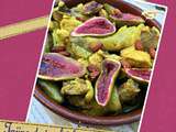 Tajine de poulet fermier aux figues fraîches & amandes