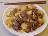 Chinoise: boeuf sauté aux pommes-de-terre sauce aux prunes