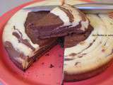 Essai de zebra cake chocolat-amande