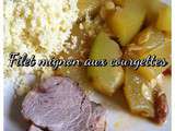 Filet mignon aux courgettes et raisins