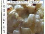 Lasagnes au cabillaud, bettes-cardes et chèvre