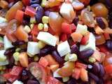 Salade de haricots rouges et petits légumes