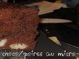 Gâteau au chocolat et aux poires… au micro-onde