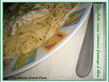 Spaghetti, sauce crémeuse au fromage et au thon
