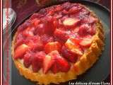 Tarte génoise aux fraises et à la crème pâtissière