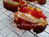 Bruschetta chèvre et poivrons