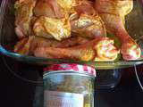Marinade des cuisses de poulet prête , faite avec de l huile d olive et epice Colombo que vous pouvez retrouver sur www.etal-des-epices.com 😘