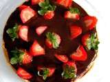 Tarte aux fraises et chocolat