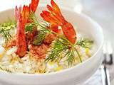 Risotto aux gambas et pignns de pin