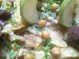 Kbab algérois au poulet (Poulet aux frites à la sauce blanche)