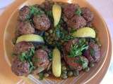 Kefta bel jalbana ou Petits pois aux boulettes de viande