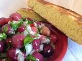Olives mauve marinée