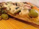 Pizza courgette champignons