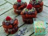 Cupcakes choco-coco-framboise