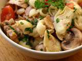 Salade de pâtes [Coeur d'artichaut, champignons & jambon]
