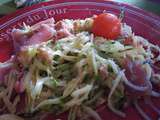 Salade de courgette à la vinaigrette au pesto