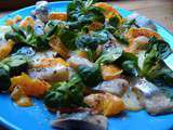 Salade de harengs pomme de terre oranges mâche et graine de lin