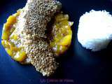 Filets de lapin en croûte de sésame et chutney de mangue