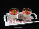 Panna cotta pistache et tartare de fraises