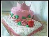 Gâteau de fille à la pâte à sucre