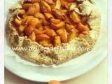 Plume: tarte vegan  5 minutes  aux abricots