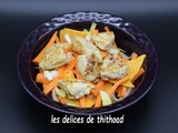 Salade de poulet, endive, carotte et mimolette