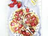 Pancakes aux fraises et amandes
