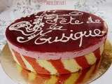 Entremet mousse framboise
