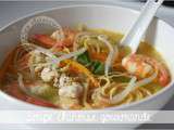 Soupe chinoise gourmande aux crevettes