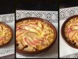 Gratin de pêches au miel et aux amandes