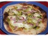 Pizza poireaux jambon chèvre (Thermomix )